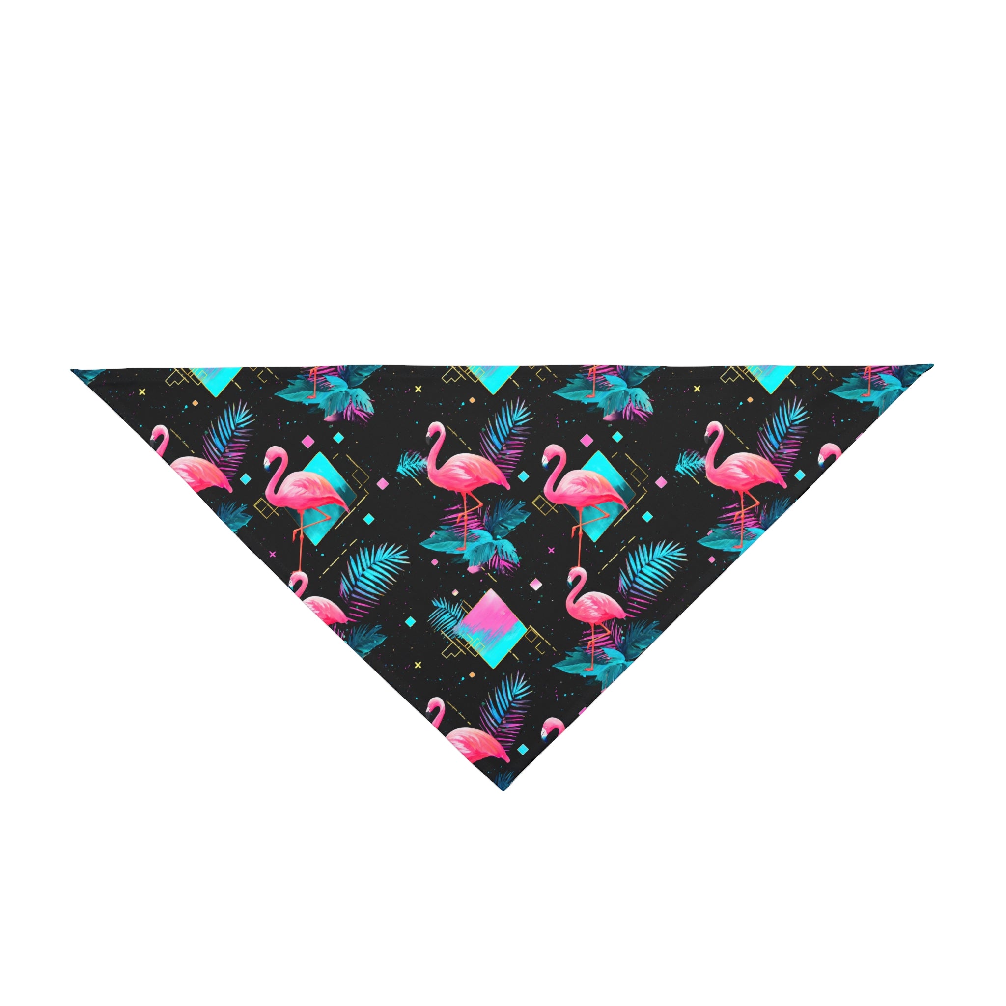 Flamingo on the Clock | Pet Bandana