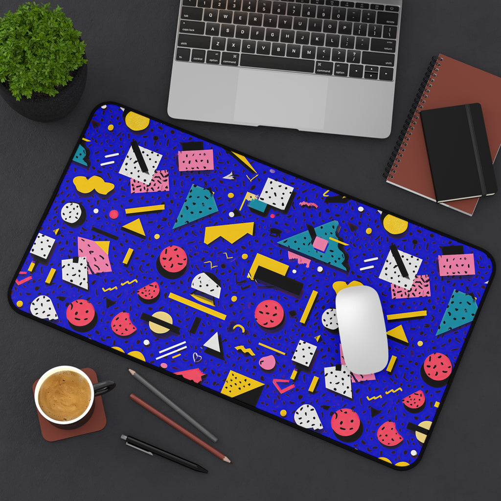 Blue Screen Confetti | Desk Mat