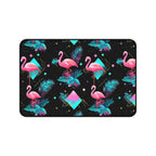 Flamingo on the Clock | Desk Mat