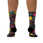 After School Arcade | 80s Geometric Crew Socks