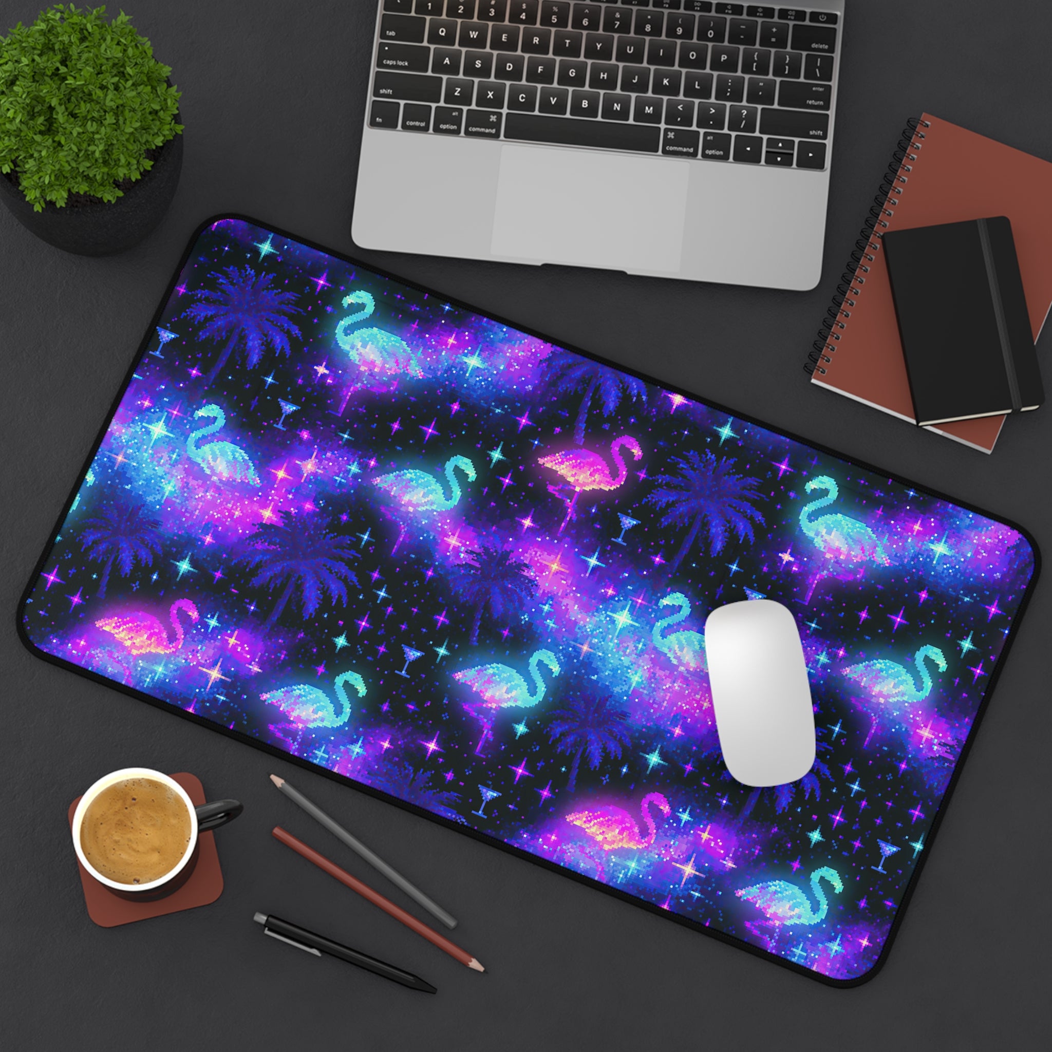 Celestial Flamingos | Desk Mat
