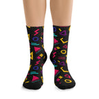 After School Arcade | 80s Geometric Crew Socks
