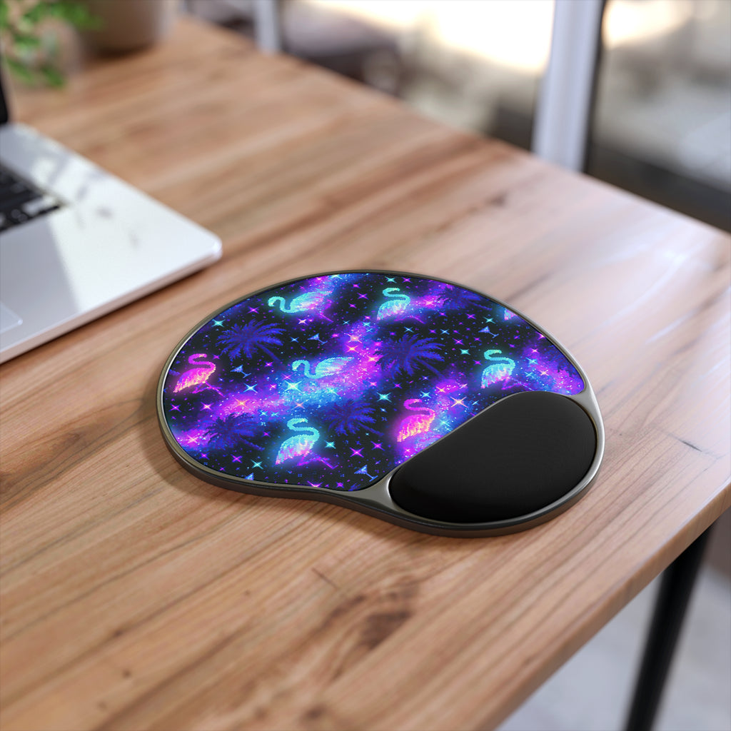 Celestial Flamingos | Mouse Pad with Wrist Support