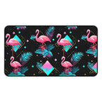 Flamingo on the Clock | Desk Mat
