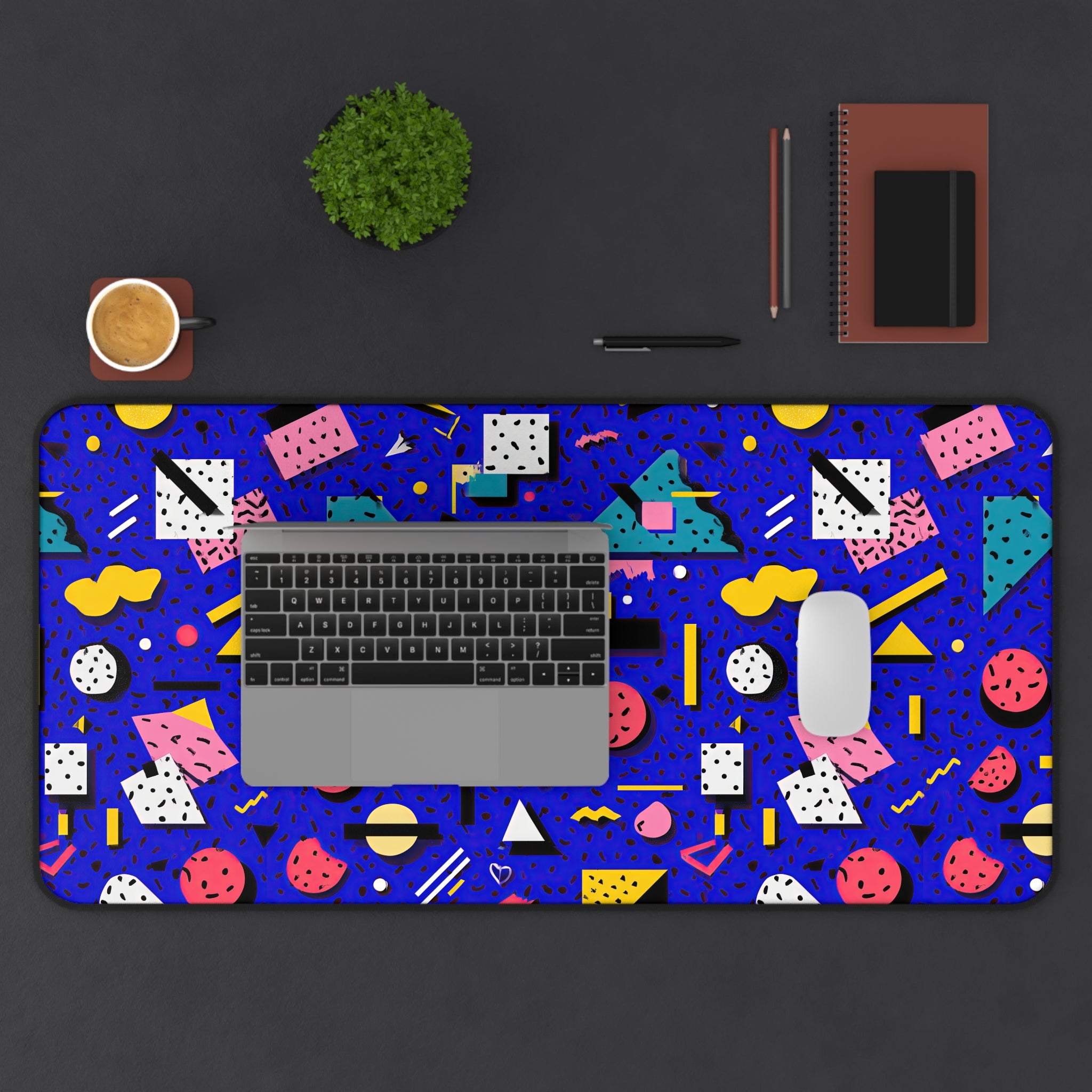 Blue Screen Confetti | Desk Mat