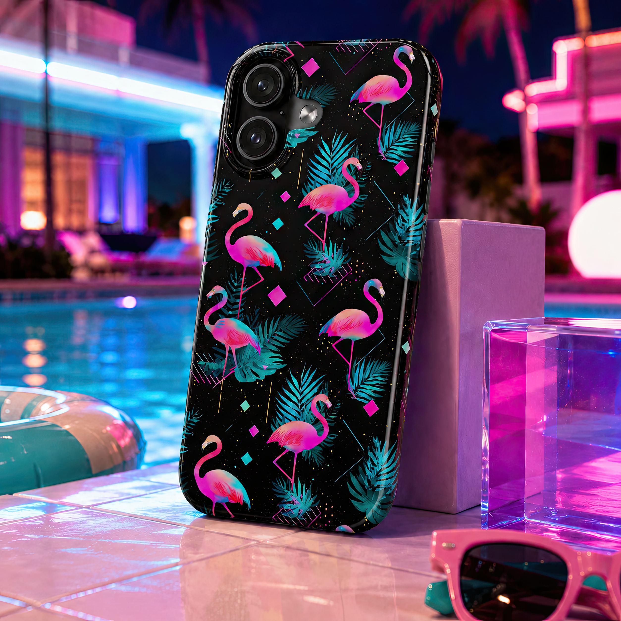 Flamingo Lounge | Tough Phone Case