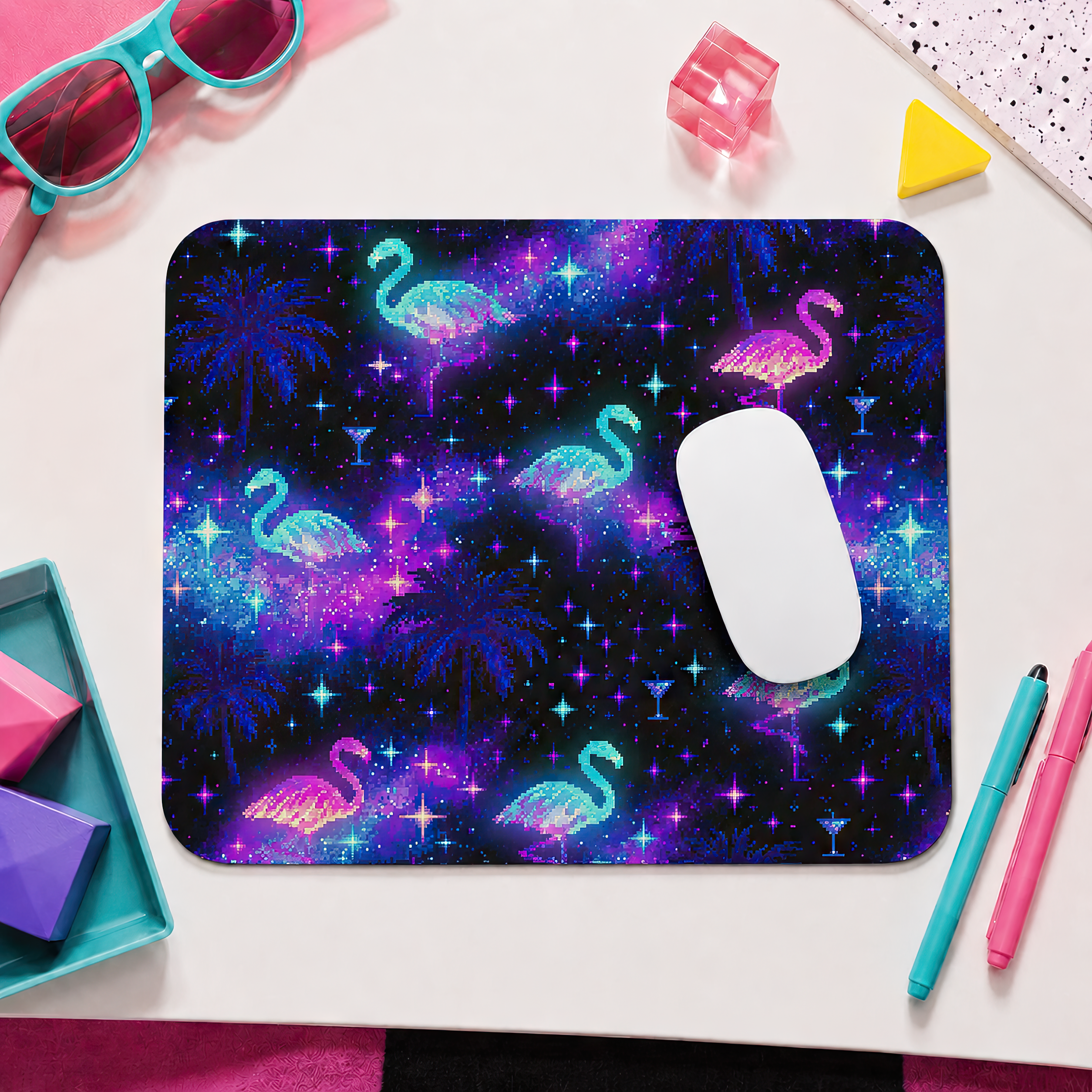 Celestial Flamingos | Mouse Pad