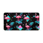 Flamingo on the Clock | Desk Mat