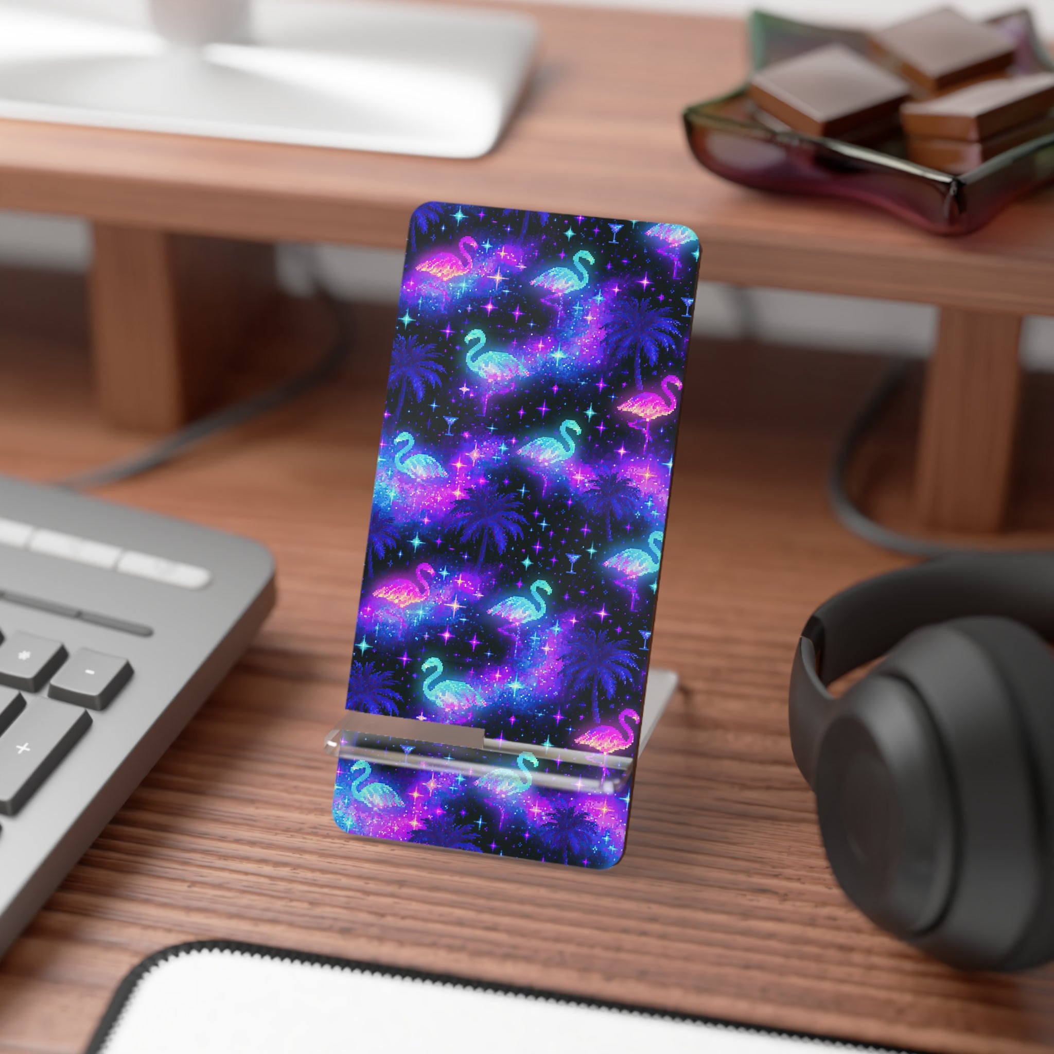 Celestial Flamingos | Foldable Phone Stand