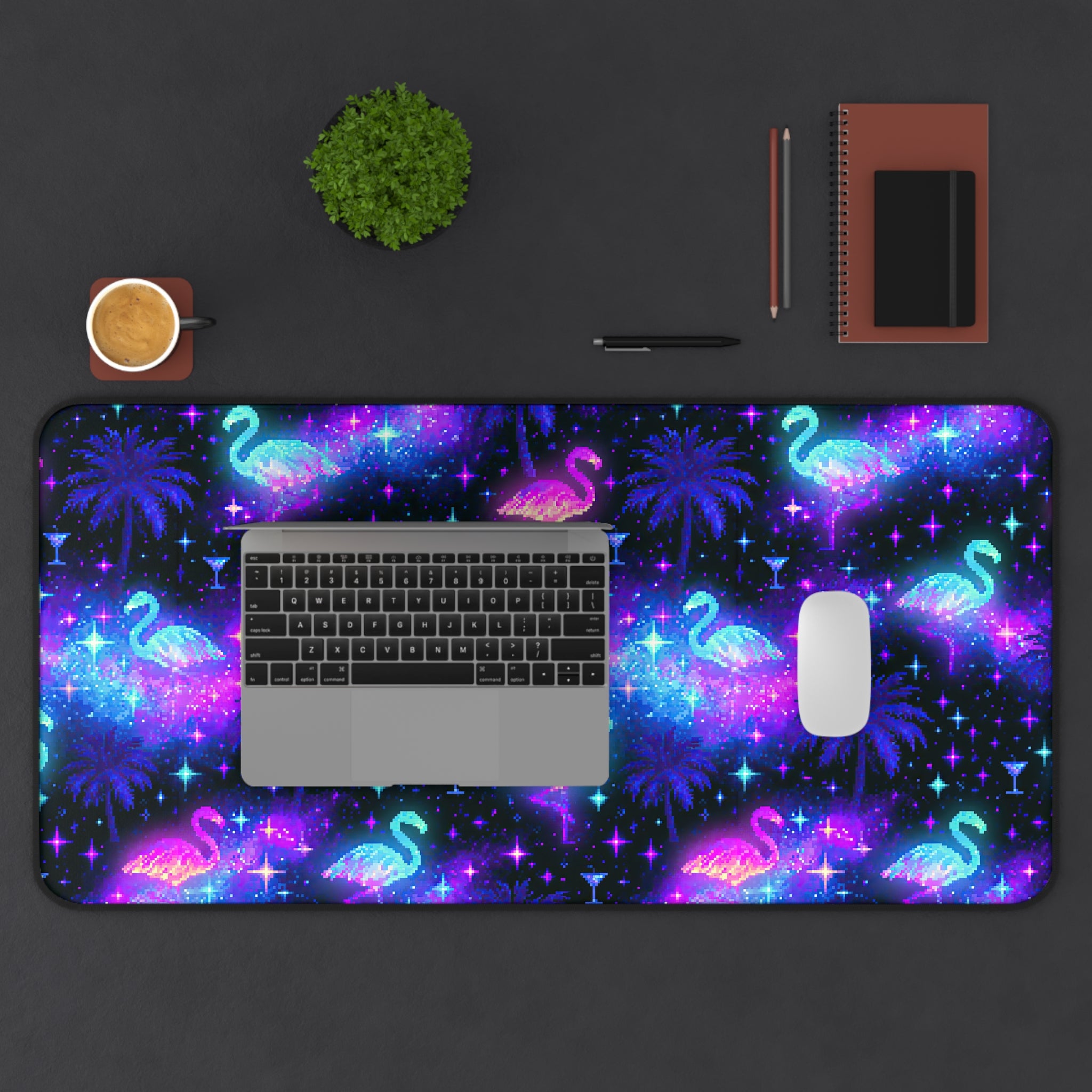 Celestial Flamingos | Desk Mat