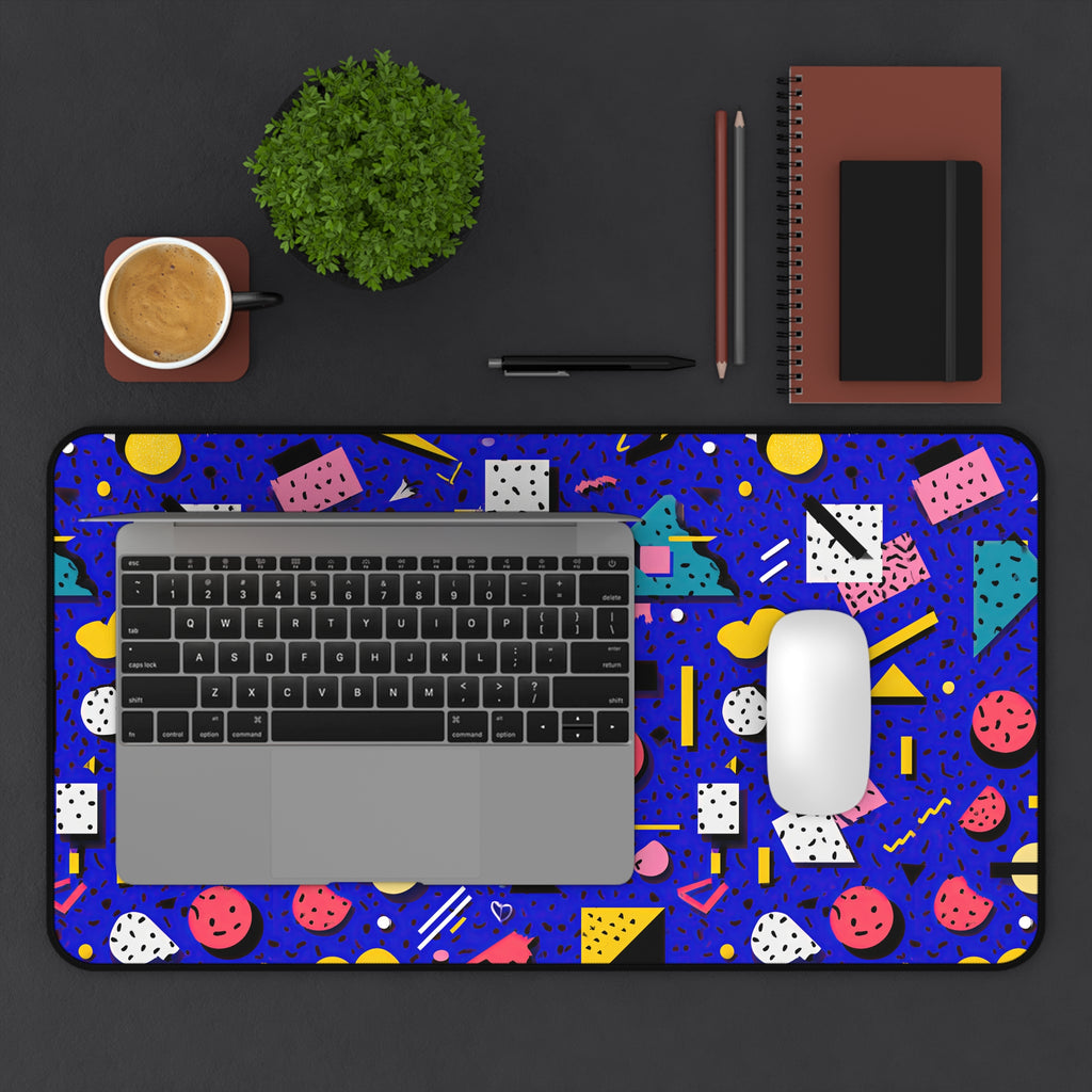 Blue Screen Confetti | Desk Mat