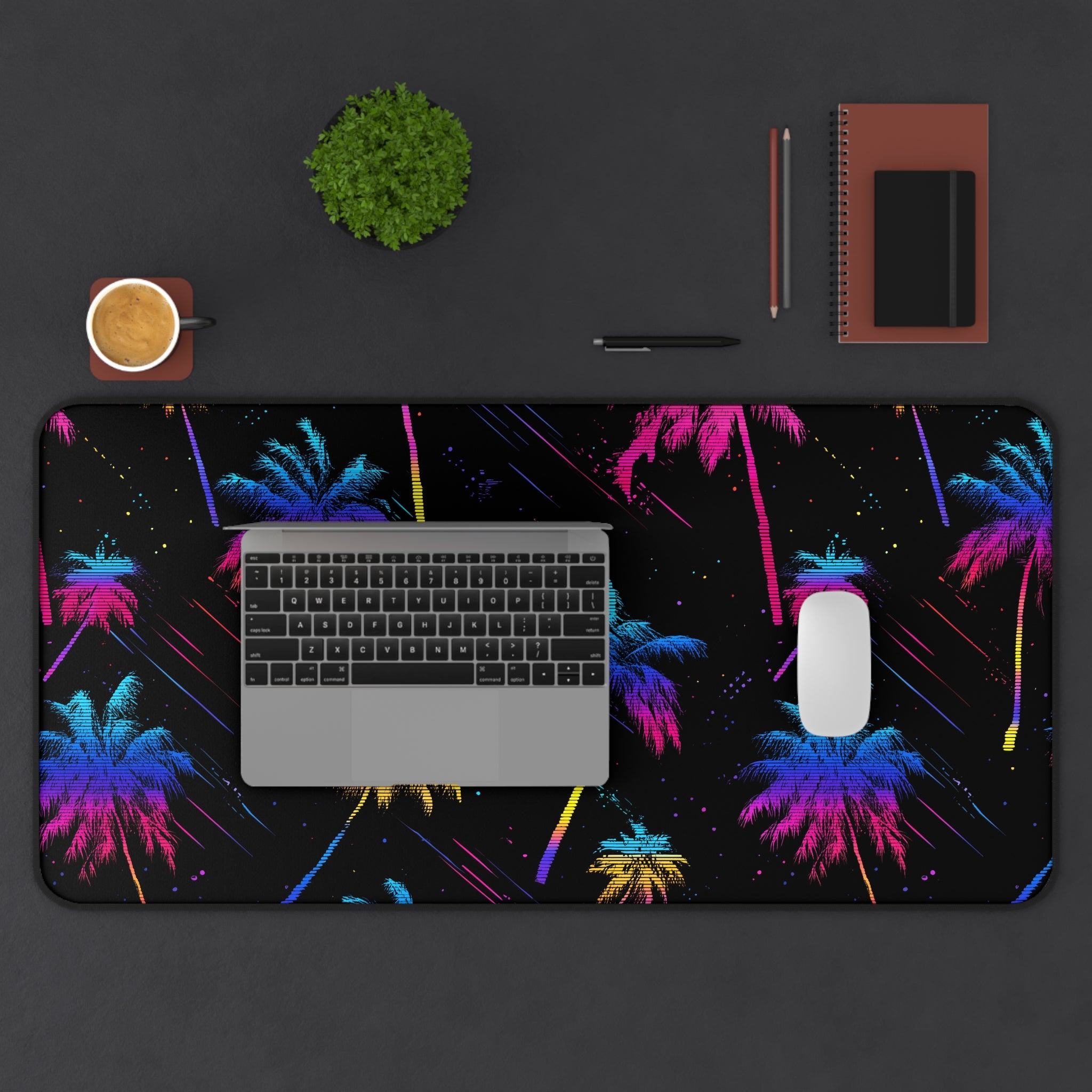 Neon Palmwave | Desk Mat