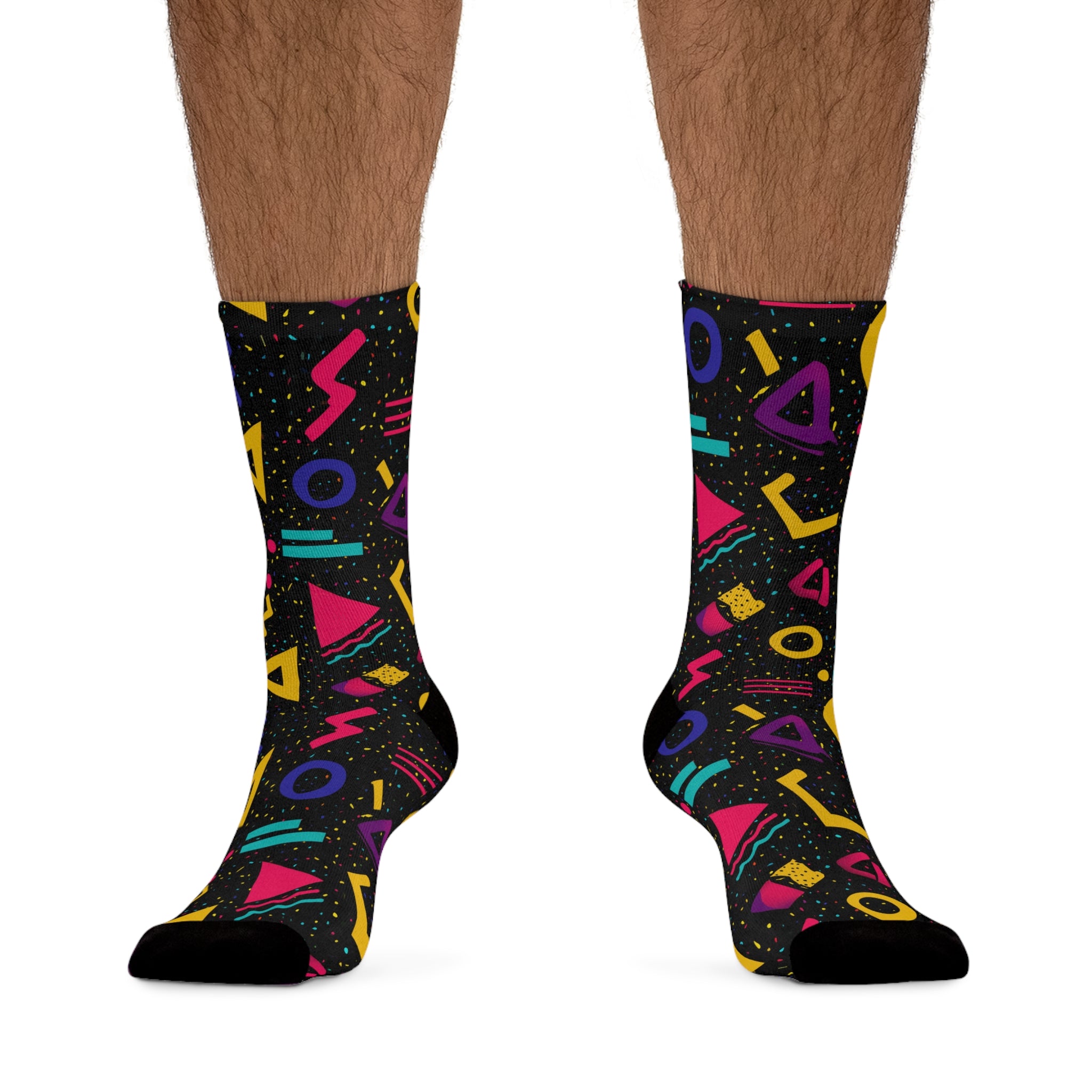After School Arcade | 80s Geometric Crew Socks