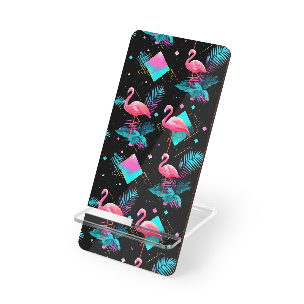 Flamingos on the Clock | Foldable Phone Stand