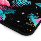 Flamingo on the Clock | Desk Mat