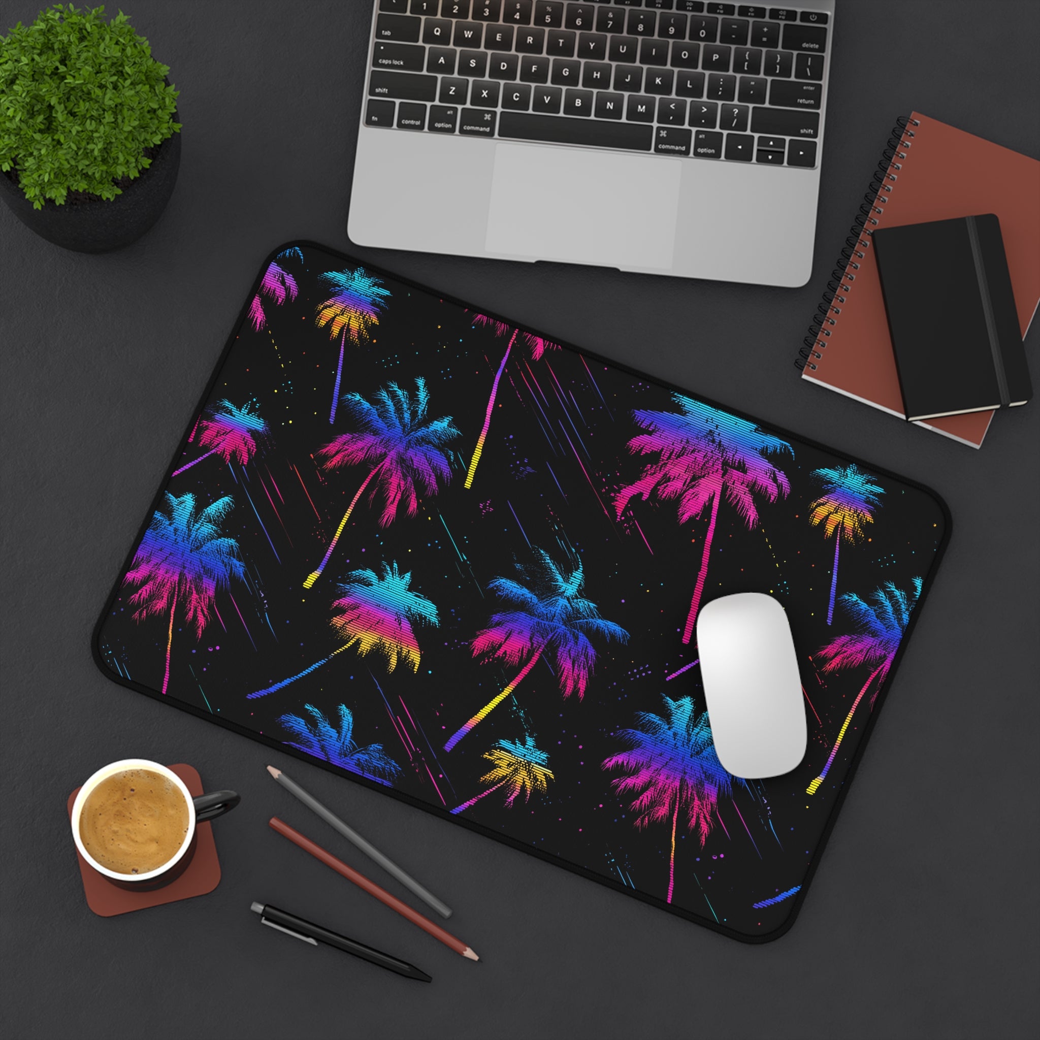 Neon Palmwave | Desk Mat