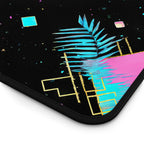 Flamingo on the Clock | Desk Mat