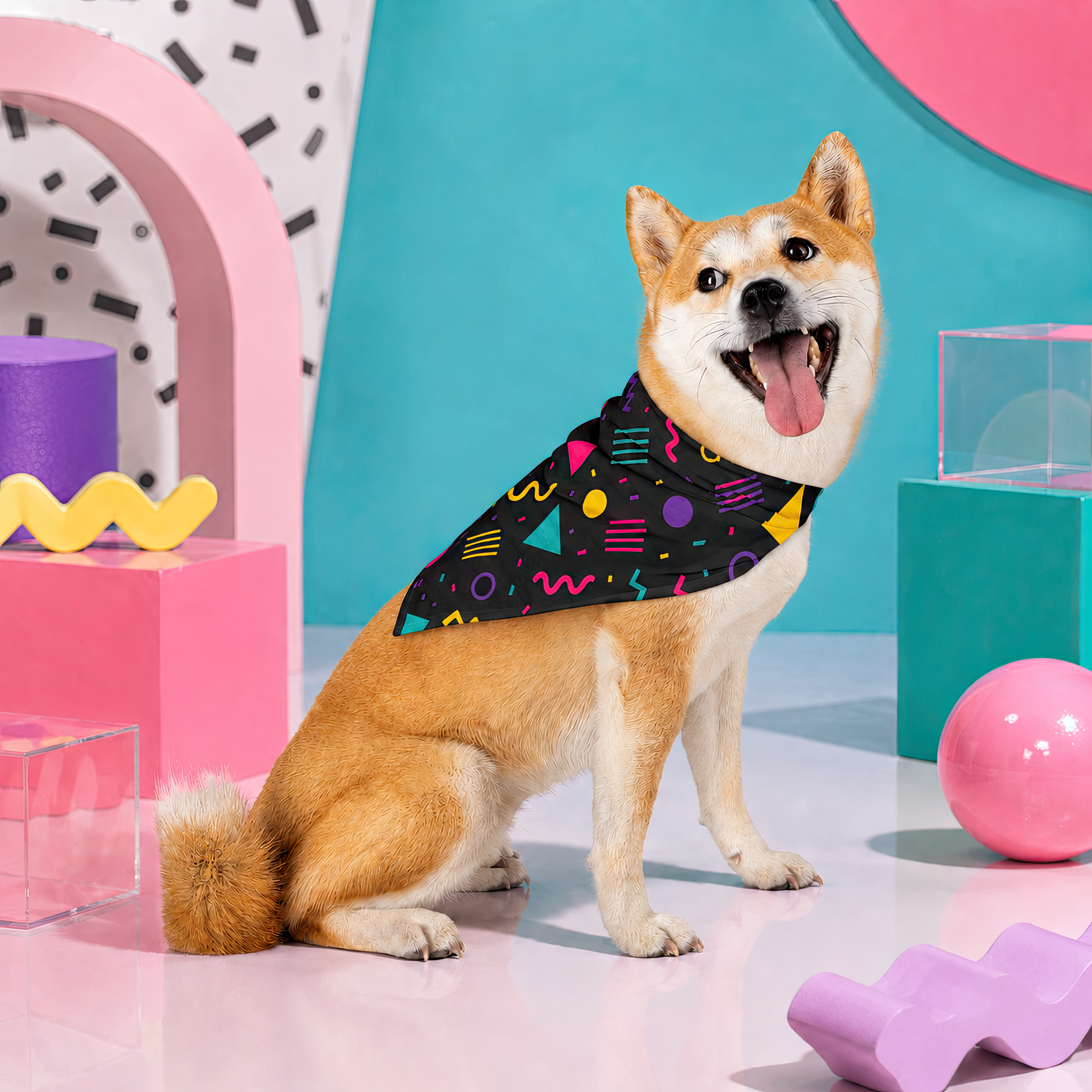 Blacklight Bounce | Pet Bandana