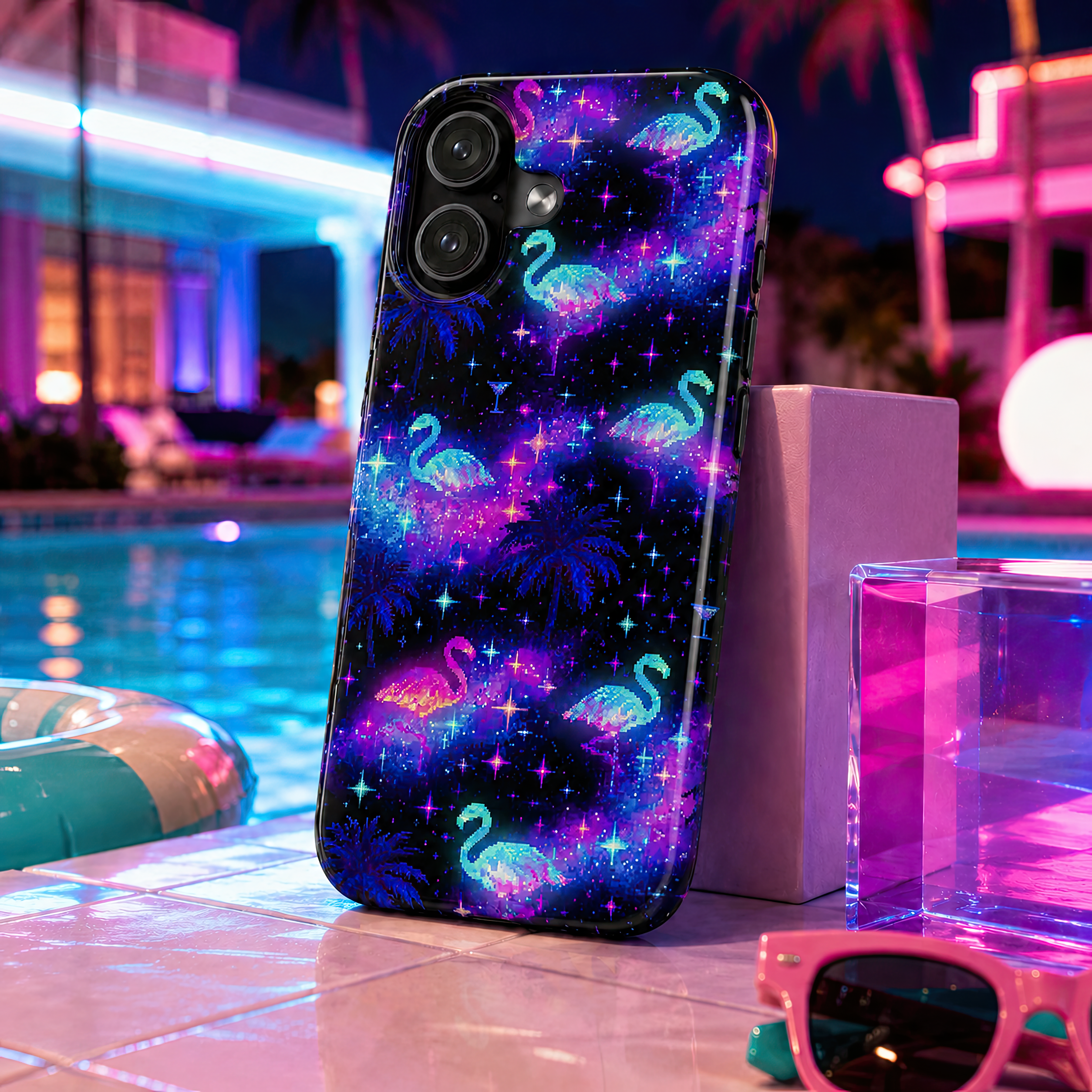Celestial Flamingos | Tough Phone Case