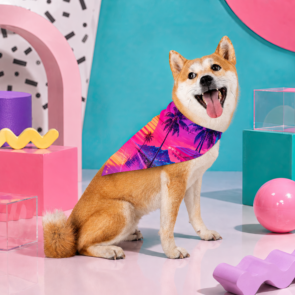 Synthetic Sunset | Pet Bandana