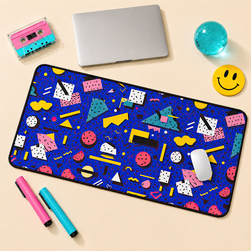 Blue Screen Confetti | Desk Mat