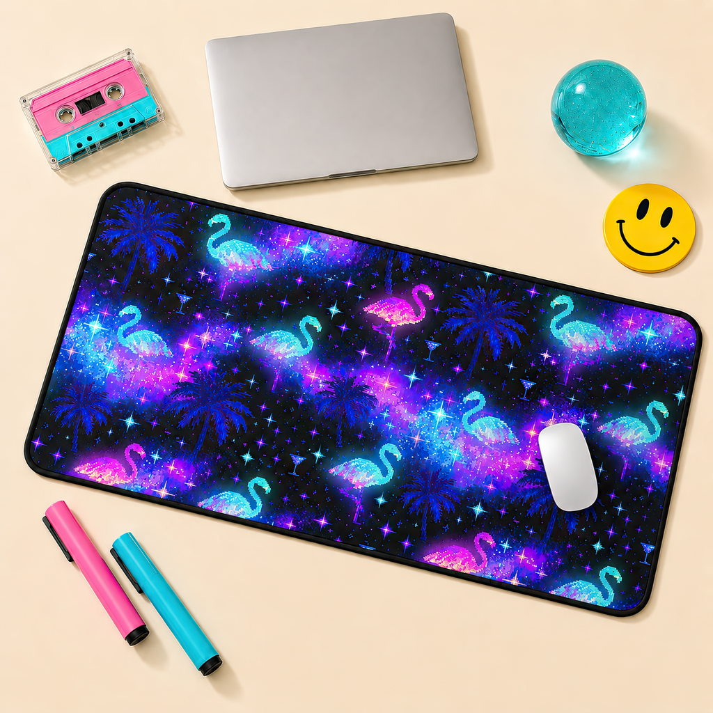 Celestial Flamingos | Desk Mat